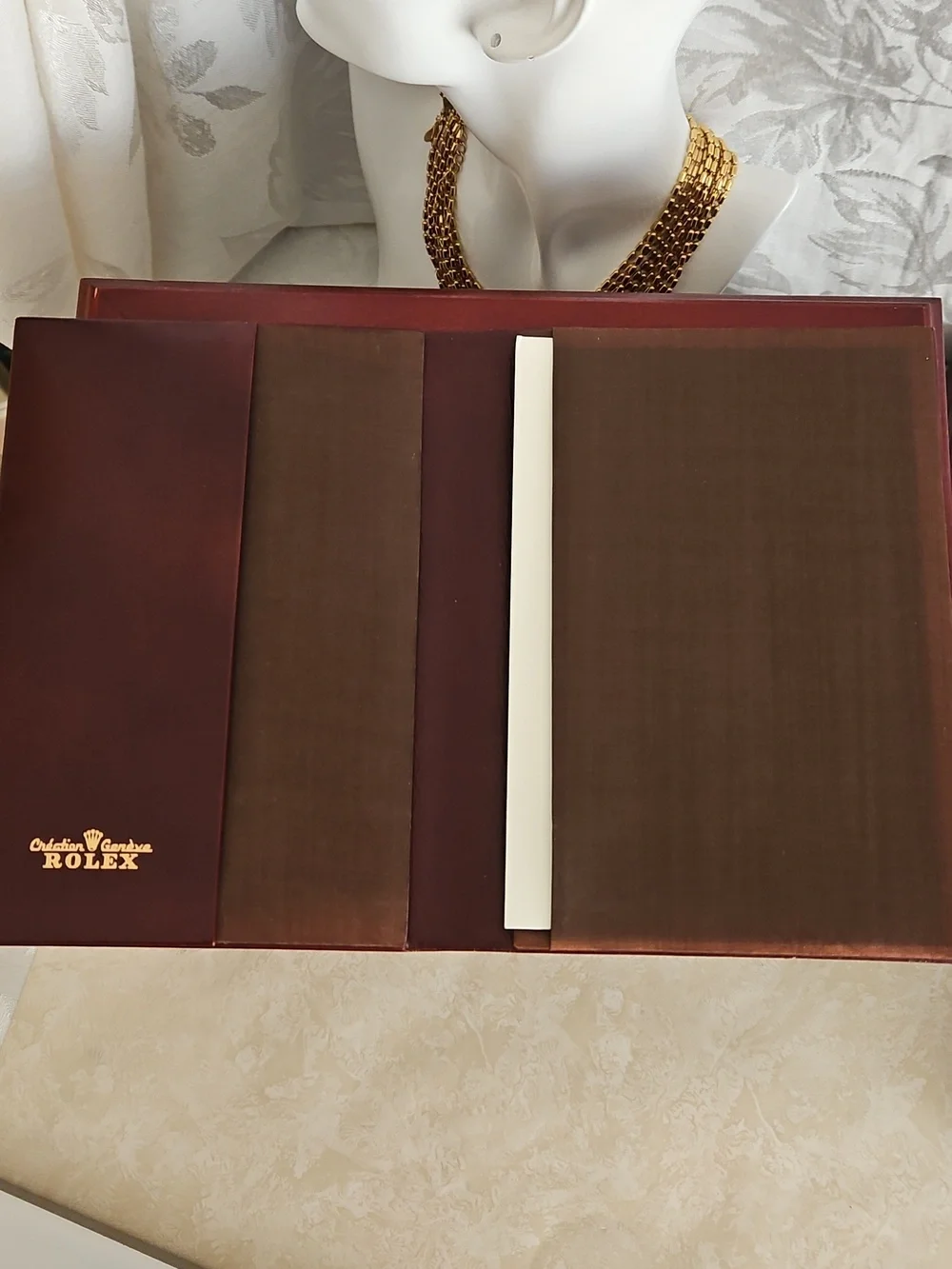 Rolex Leather Notebook Cover, 5.5" x 8" - Picture 8 of 9